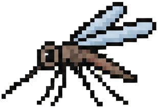 the mosquito, filling up on a wallet it found by itself