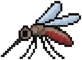 the swarm's mascot, half full